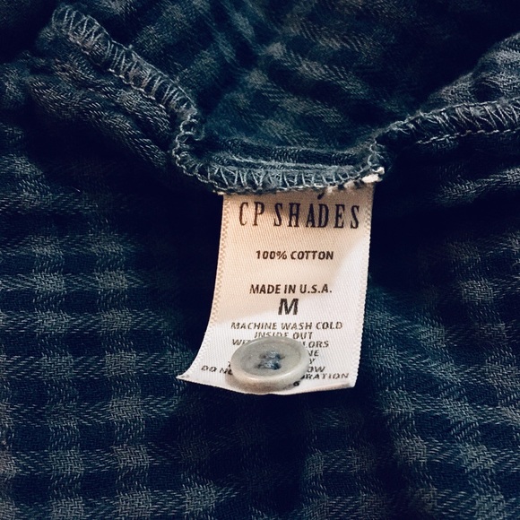 Free People X CP Shades Plaid Double Cloth Top USA - Picture 5 of 11